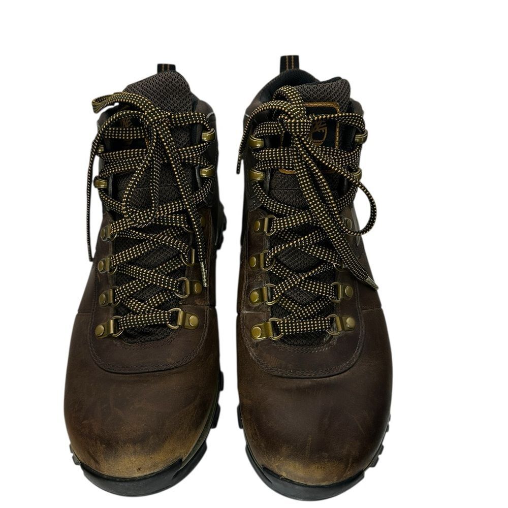 Timberland Madden Waterproof Mid Hiking Boots Men’s US 9 Brown Leather - Picture 4 of 9